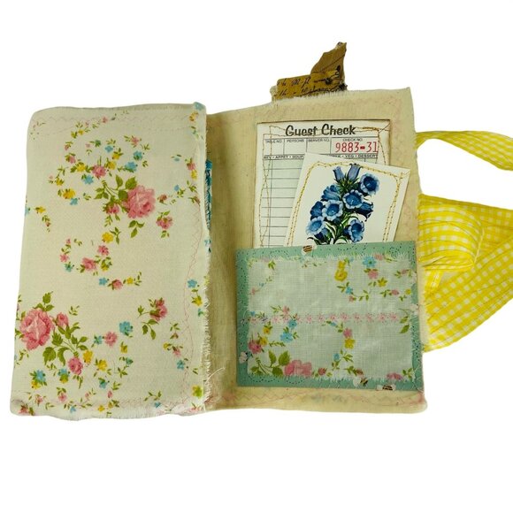 Writing Junk Journal Vintage Style u Fabric Cover Diary Includes Ephemera No 19 - Picture 5 of 13